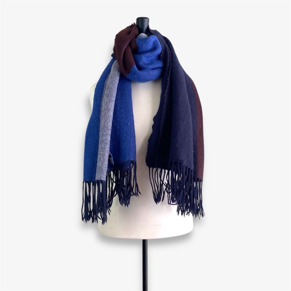 H&M Women’s Scarf Multicolor Colorblock Oversized Knit Onesize